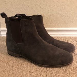 Mocha brown suede Chelsea boots
